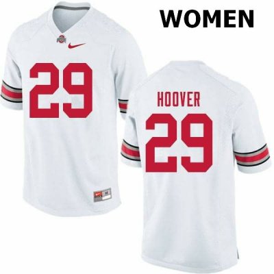 NCAA Ohio State Buckeyes Women's #29 Zach Hoover White Nike Football College Jersey ZJV3445UL